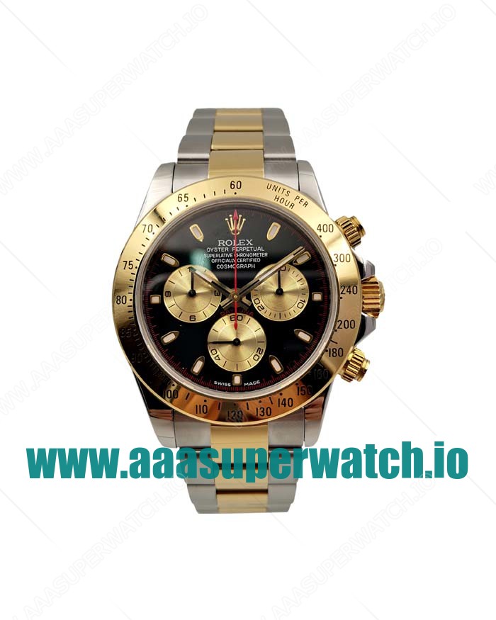 Replica Rolex Cosmograph Daytona 116503 JF Stainless Steel & Yellow Gold Black & Champagne Dial Swiss Valjoux  7750