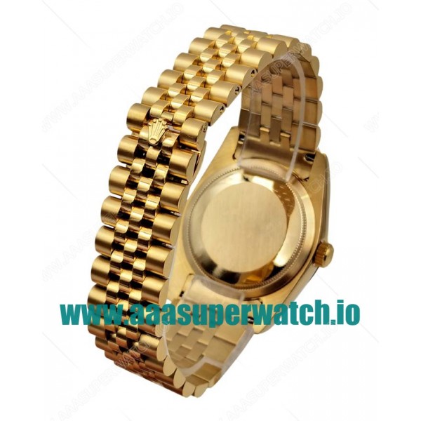 Replica Rolex Datejust 116238 36MM Yellow Gold Black Dial Swiss ETA 2836