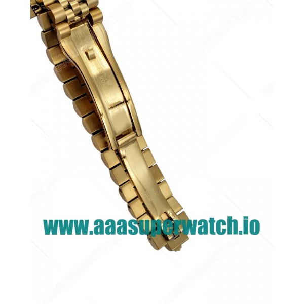 Replica Rolex Datejust 116238 36MM Yellow Gold Black Dial Swiss ETA 2836