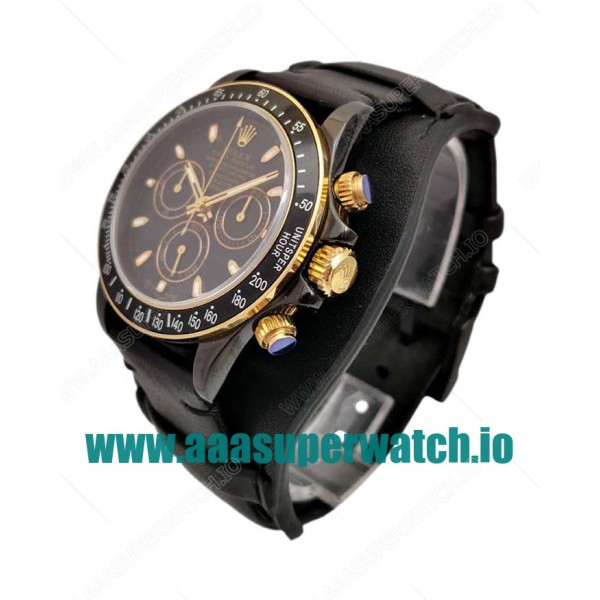 Replica Rolex Daytona Cosmograph Kravitz Design LK 01 RL Ceramic Black Dial Swiss 4130 Run 6@SEC