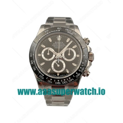 Replica Rolex Daytona Cosmograph 116500LN N Stainless Steel Black Dial Swiss 4130 Run 6@SEC