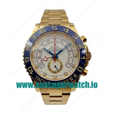 Replica Rolex Yacht-Master II 116688 JF Yellow Gold White Dial Swiss 7750