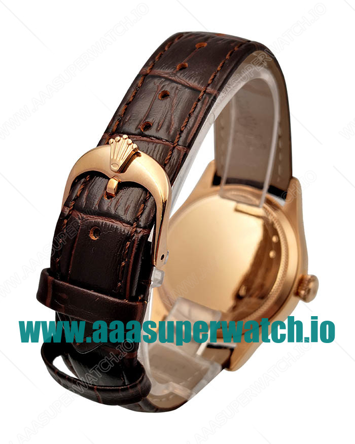 Replica Rolex Cellini Date 50515 VF Rose Gold White Dial Dial Swiss 3165