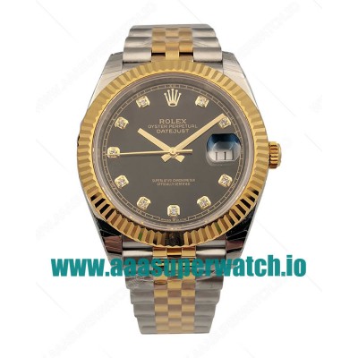 Replica Rolex Datejust II 116333 41MM EW Stainless Steel & Yellow Gold Black Dial Swiss 3235