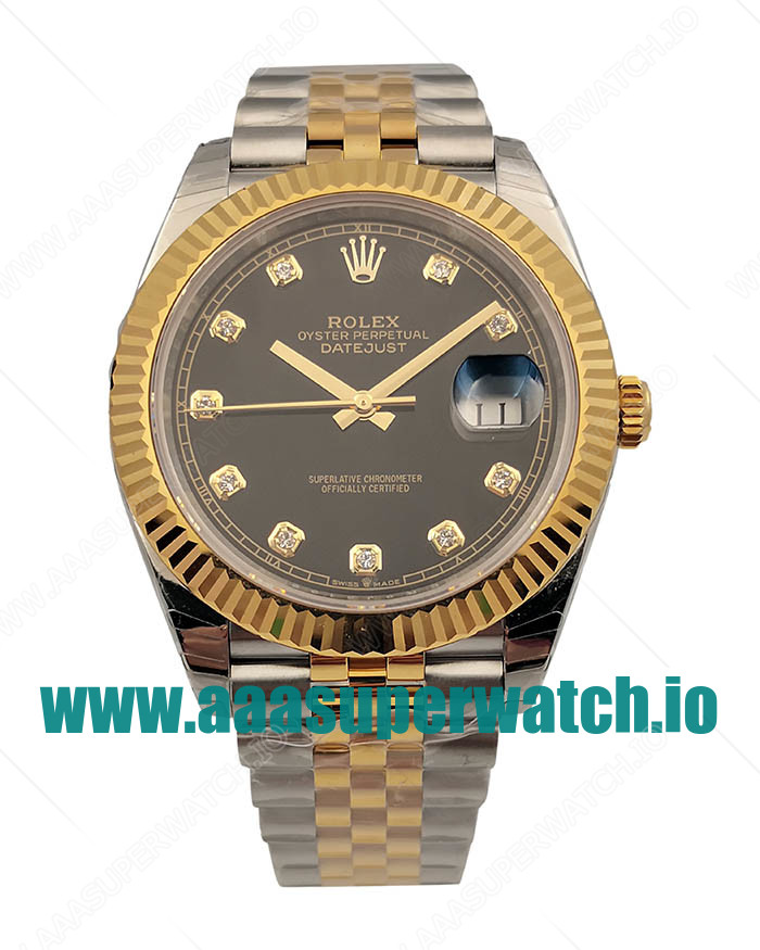 Replica Rolex Datejust II 116333 41MM EW Stainless Steel & Yellow Gold Black Dial Swiss 3235
