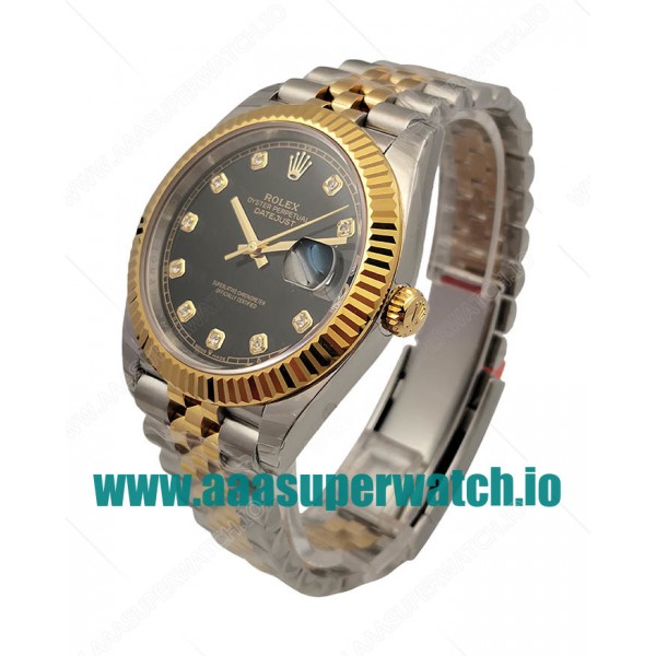 Replica Rolex Datejust II 116333 41MM EW Stainless Steel & Yellow Gold Black Dial Swiss 3235
