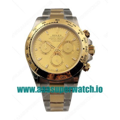 Replica Rolex Daytona Cosmograph 116503 3A 18K Yellow Gold Wrapped & Stainless Steel 904L Champagne Dial Swiss 7750 Run 6@SEC