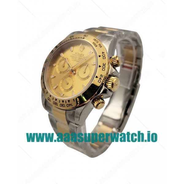 Replica Rolex Daytona Cosmograph 116503 3A 18K Yellow Gold Wrapped & Stainless Steel 904L Champagne Dial Swiss 7750 Run 6@SEC
