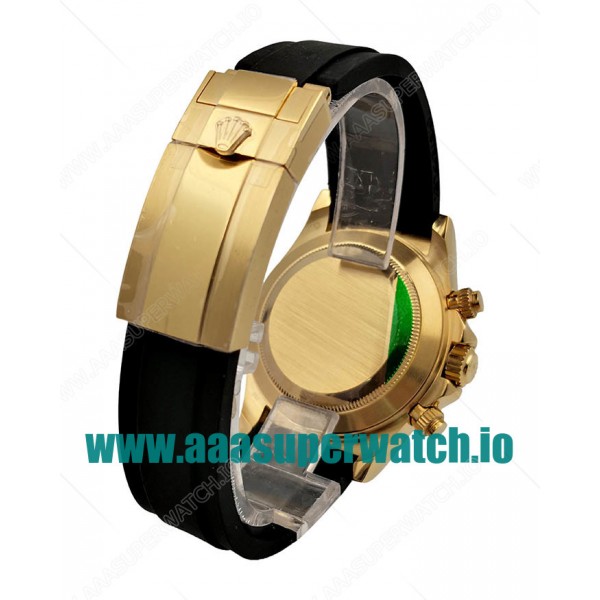 Replica Rolex Daytona Cosmograph 116518LN JH Yellow Gold Black Dial Swiss 4130 Run 6@SEC