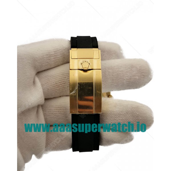 Replica Rolex Daytona Cosmograph 116518LN JH Yellow Gold Black Dial Swiss 4130 Run 6@SEC