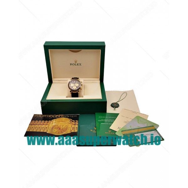 Replica Rolex Daytona Cosmograph 116518LN JH Yellow Gold Black Dial Swiss 4130 Run 6@SEC
