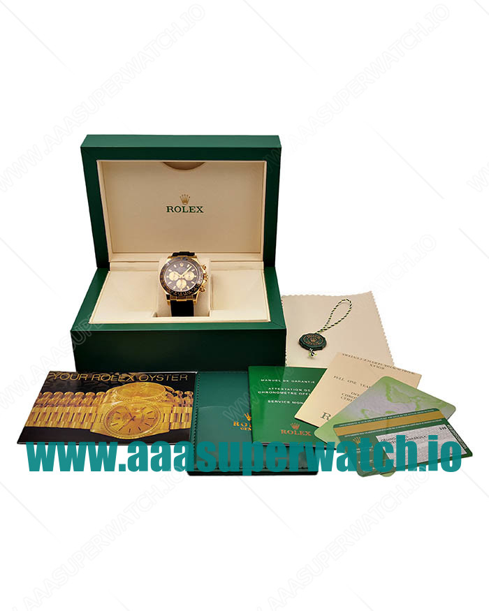 Replica Rolex Daytona Cosmograph 116518LN JH Yellow Gold Black Dial Swiss 4130 Run 6@SEC