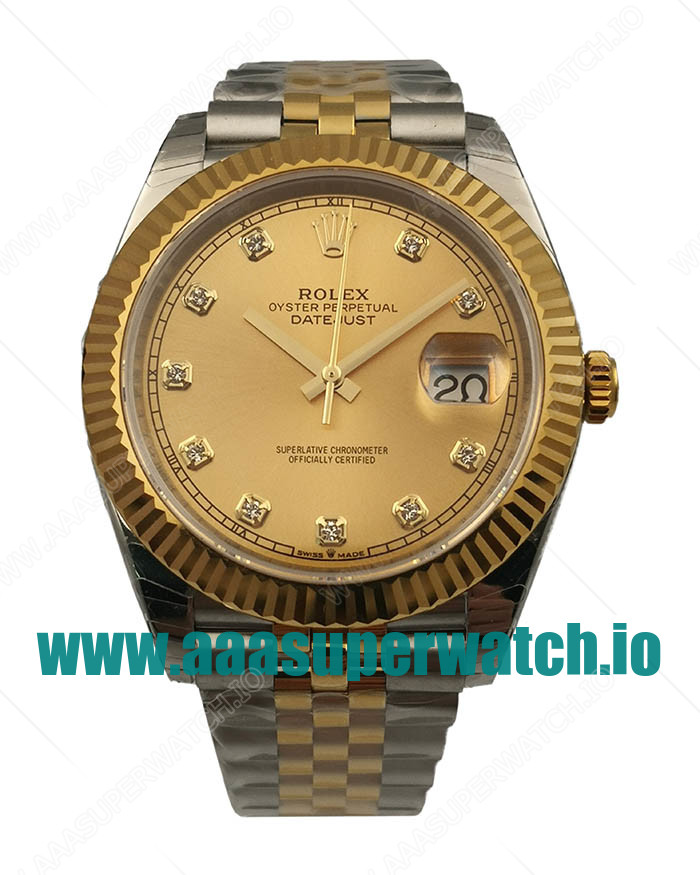 Replica Rolex Datejust II 116333 41MM EW Stainless Steel & Yellow Gold Champagne Dial Swiss 3136