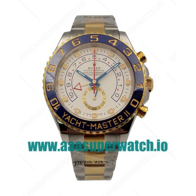  Replica Rolex Yacht-Master II 116681 V5 Stainless Steel & Yellow Gold White Dial Swiss 7750