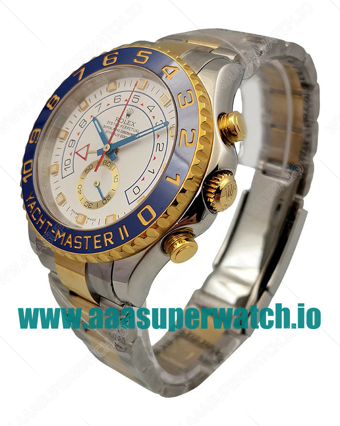  Replica Rolex Yacht-Master II 116681 V5 Stainless Steel & Yellow Gold White Dial Swiss 7750