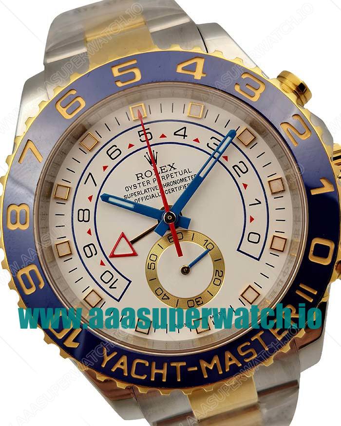  Replica Rolex Yacht-Master II 116681 V5 Stainless Steel & Yellow Gold White Dial Swiss 7750