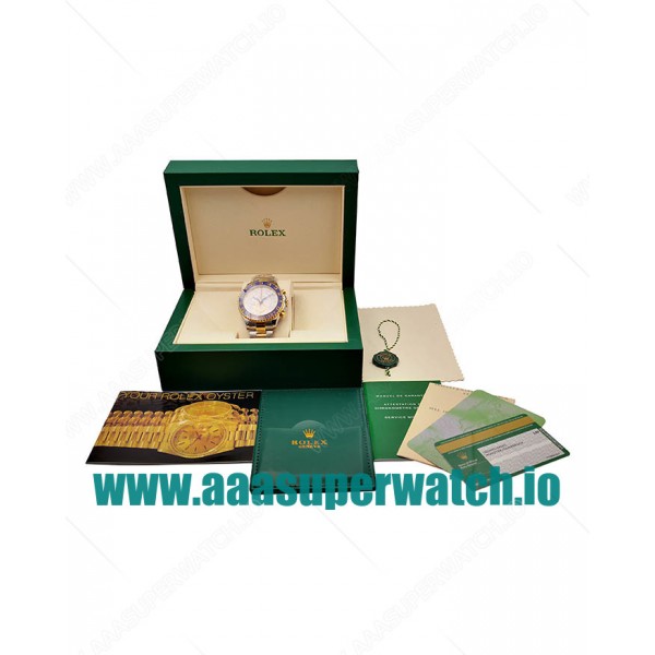  Replica Rolex Yacht-Master II 116681 V5 Stainless Steel & Yellow Gold White Dial Swiss 7750