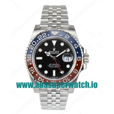 Replica Rolex GMT-Master II 126710BLRO C Factory Stainless Steel Black Dial Swiss 3186