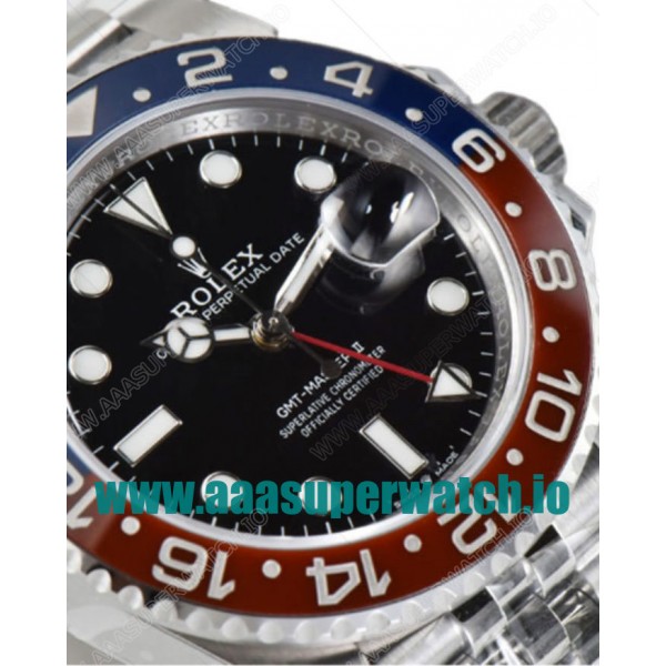 Replica Rolex GMT-Master II 126710BLRO C Factory Stainless Steel Black Dial Swiss 3186