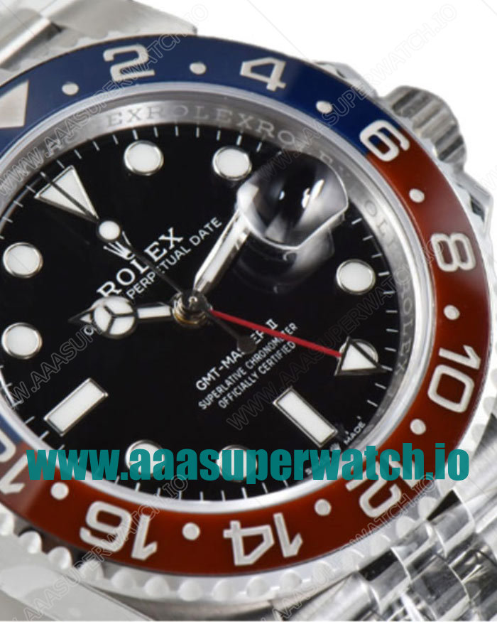 Replica Rolex GMT-Master II 126710BLRO C Factory Stainless Steel Black Dial Swiss 3186
