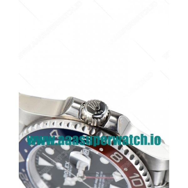 Replica Rolex GMT-Master II 126710BLRO C Factory Stainless Steel Black Dial Swiss 3186
