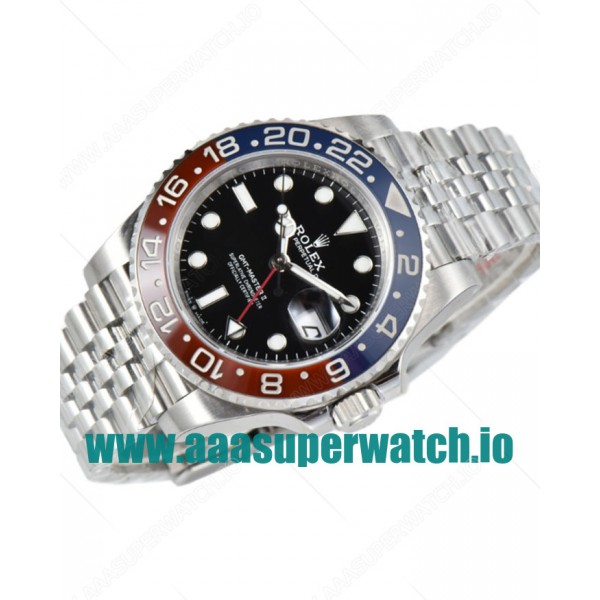 Replica Rolex GMT-Master II 126710BLRO C Factory Stainless Steel Black Dial Swiss 3186