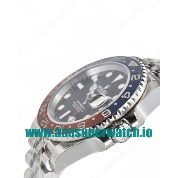 Replica Rolex GMT-Master II 126710BLRO C Factory Stainless Steel Black Dial Swiss 3186