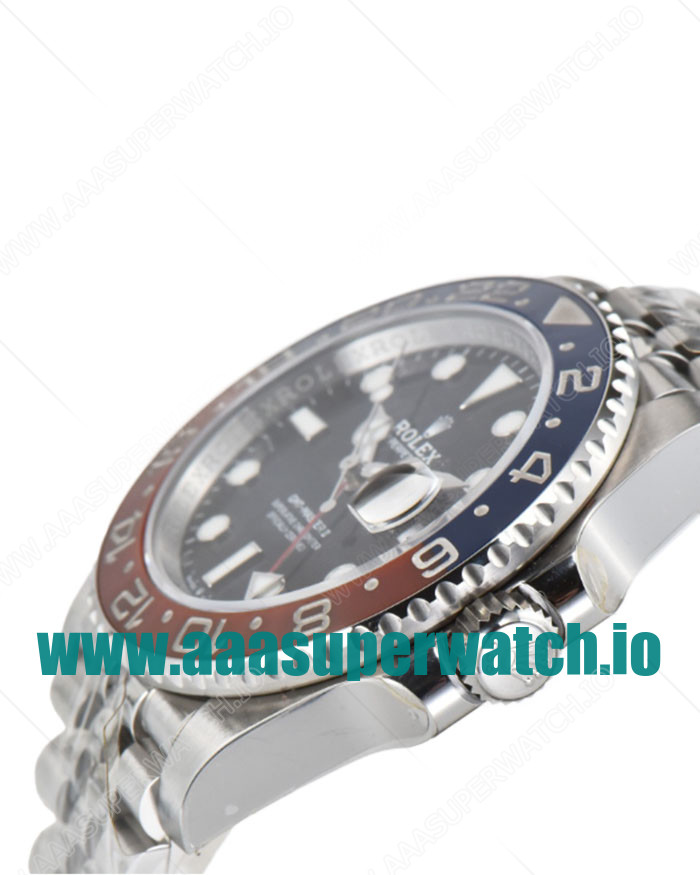 Replica Rolex GMT-Master II 126710BLRO C Factory Stainless Steel Black Dial Swiss 3186