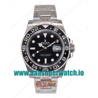 Replica Rolex GMT-Master II 116710LN C Factory Stainless Steel Black Dial Swiss 3186