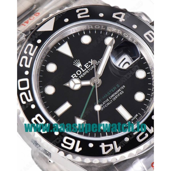 Replica Rolex GMT-Master II 116710LN C Factory Stainless Steel Black Dial Swiss 3186