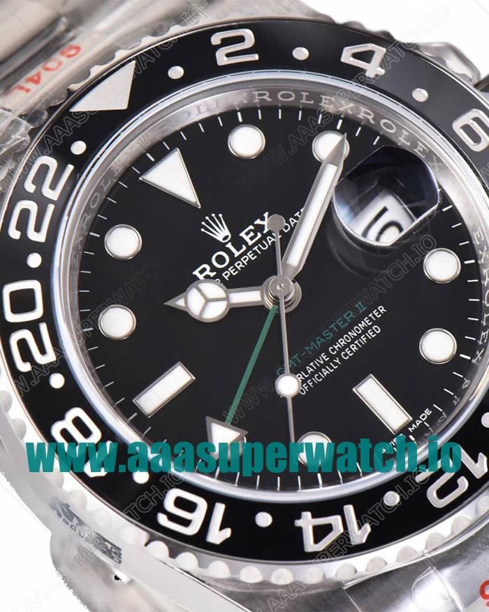 Replica Rolex GMT-Master II 116710LN C Factory Stainless Steel Black Dial Swiss 3186