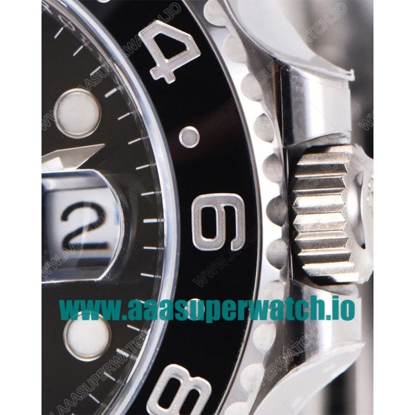 Replica Rolex GMT-Master II 116710LN C Factory Stainless Steel Black Dial Swiss 3186