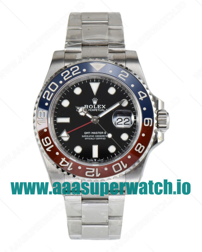 Replica Rolex GMT-Master II 126710BLRO C Factory Stainless Steel Black Dial Swiss 2836-2