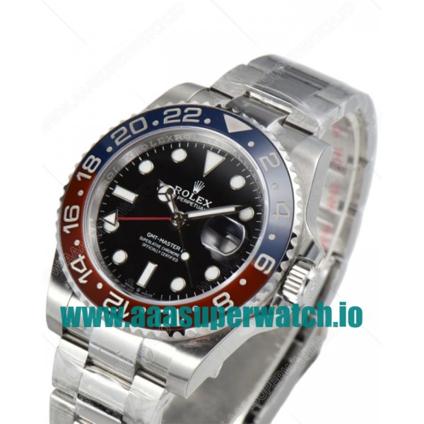 Replica Rolex GMT-Master II 126710BLRO C Factory Stainless Steel Black Dial Swiss 2836-2