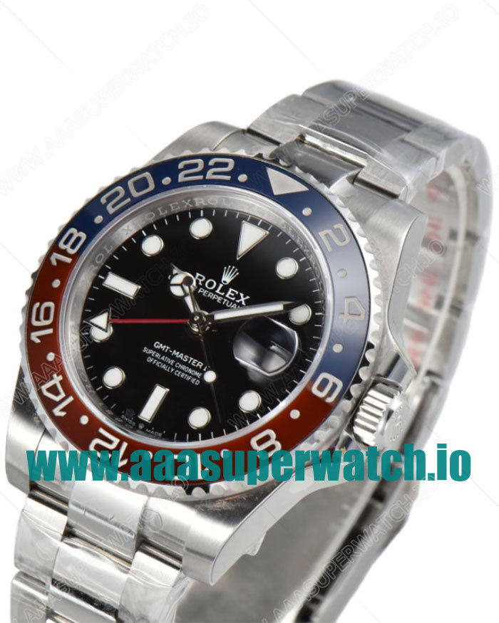 Replica Rolex GMT-Master II 126710BLRO C Factory Stainless Steel Black Dial Swiss 2836-2