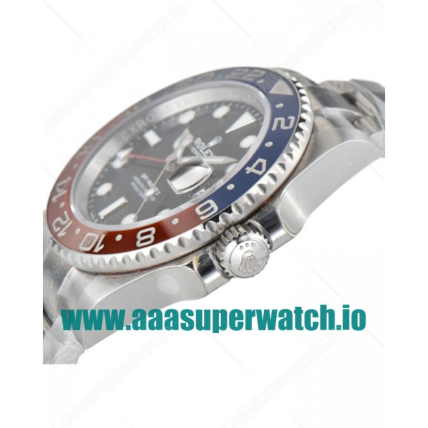 Replica Rolex GMT-Master II 126710BLRO C Factory Stainless Steel Black Dial Swiss 2836-2