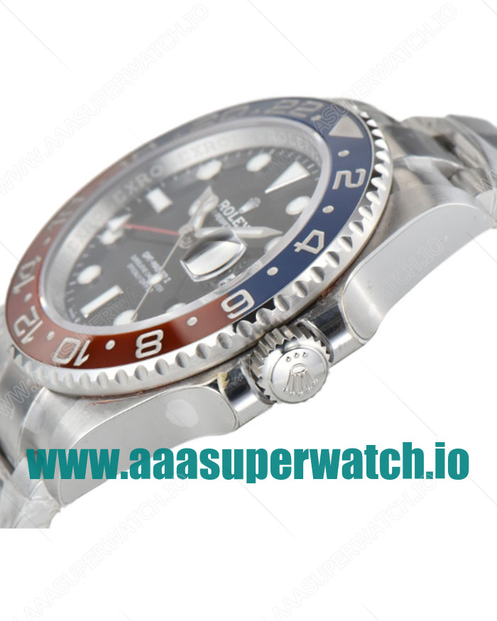 Replica Rolex GMT-Master II 126710BLRO C Factory Stainless Steel Black Dial Swiss 2836-2