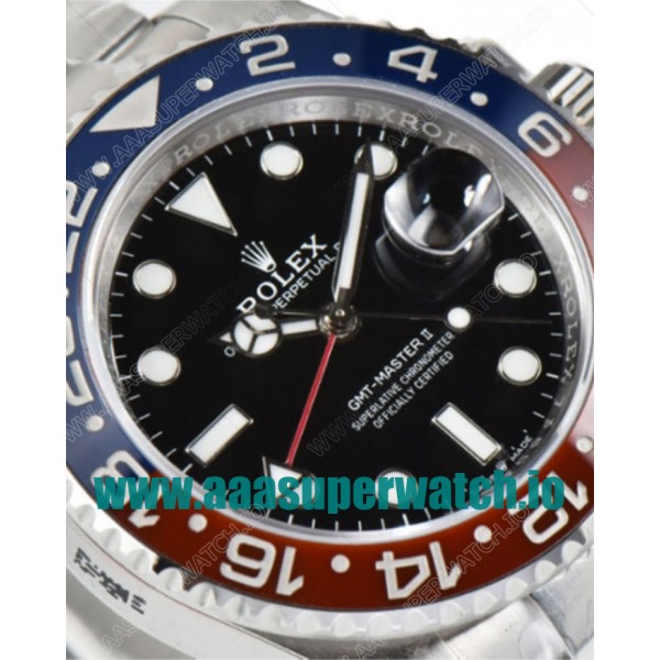 Replica Rolex GMT-Master II 126710BLRO C Factory Stainless Steel Black Dial Swiss 2836-2