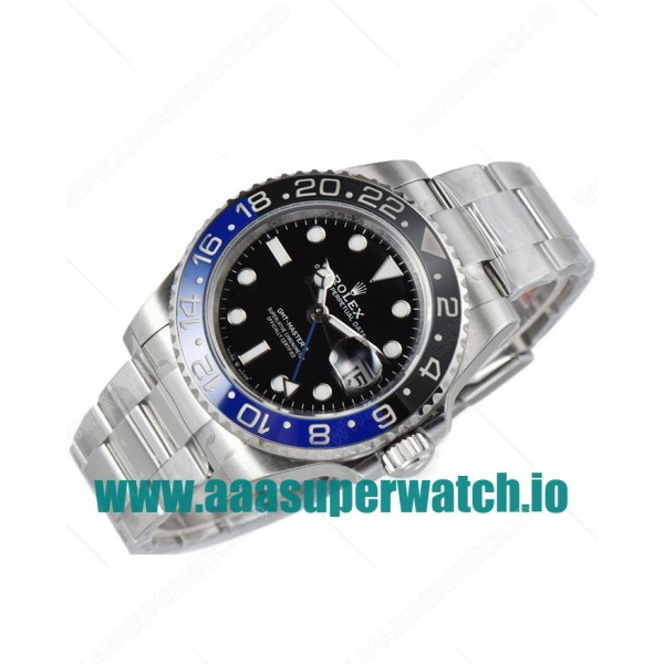 Replica Rolex GMT-Master II 126710BLNR C Factory Stainless Steel Black Dial Swiss 3186 