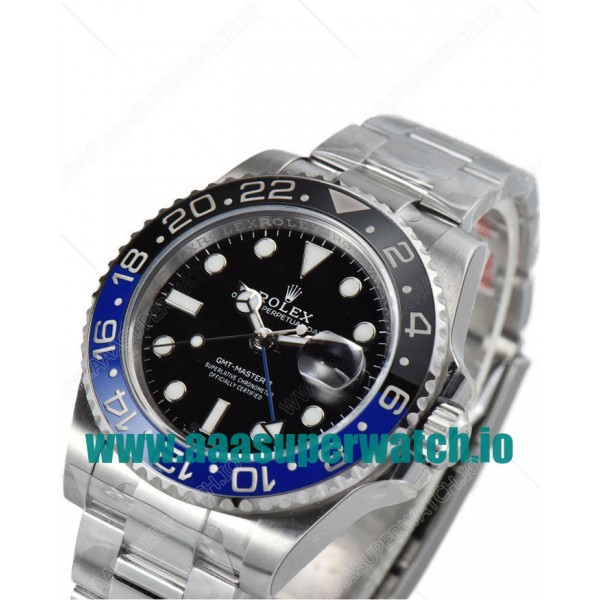 Replica Rolex GMT-Master II 126710BLNR C Factory Stainless Steel Black Dial Swiss 3186 