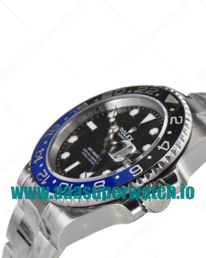 Replica Rolex GMT-Master II 126710BLNR C Factory Stainless Steel Black Dial Swiss 3186 