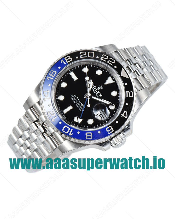 Replica Rolex GMT-Master II 126710BLNR C Factory Stainless Steel Black Dial Swiss 3186 