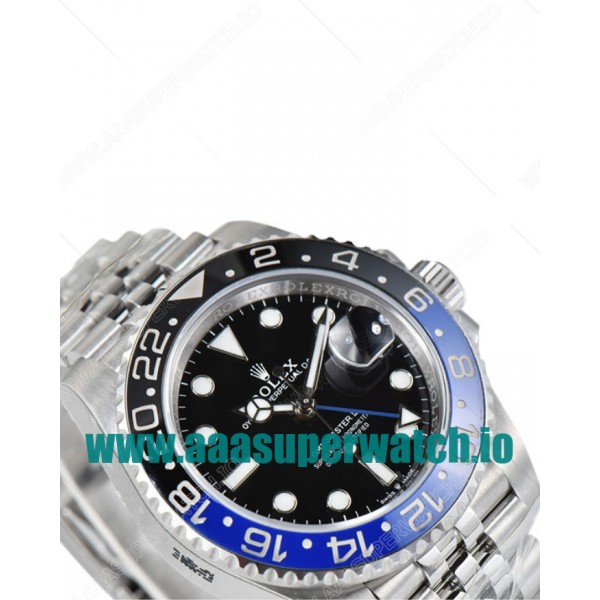 Replica Rolex GMT-Master II 126710BLNR C Factory Stainless Steel Black Dial Swiss 3186 