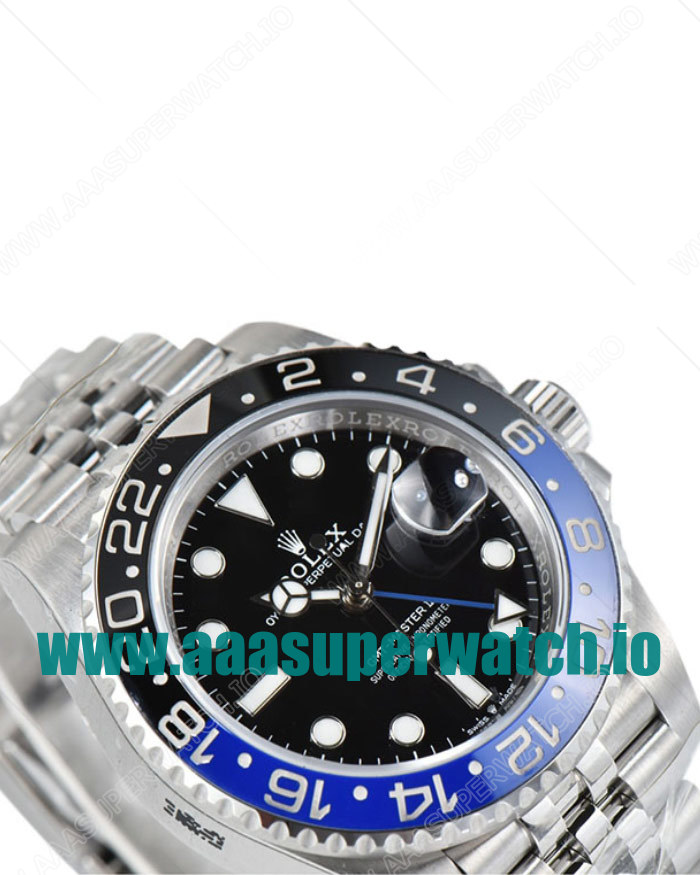 Replica Rolex GMT-Master II 126710BLNR C Factory Stainless Steel Black Dial Swiss 3186 