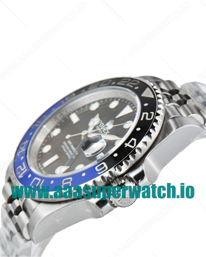 Replica Rolex GMT-Master II 126710BLNR C Factory Stainless Steel Black Dial Swiss 3186 