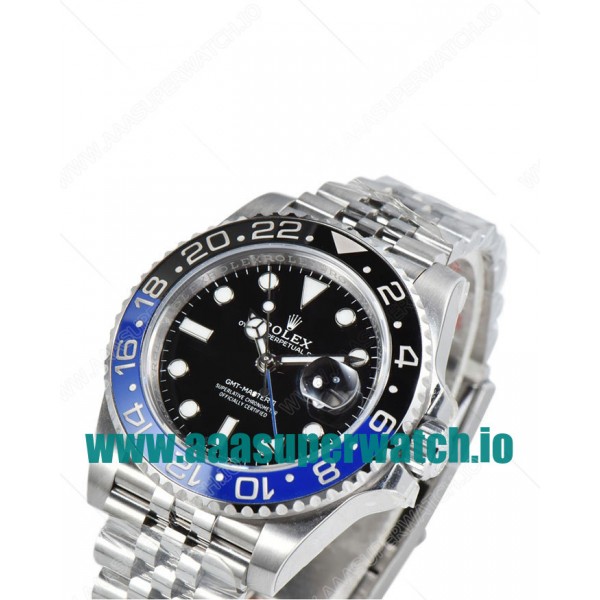 Replica Rolex GMT-Master II 126710BLNR C Factory Stainless Steel Black Dial Swiss 3186 