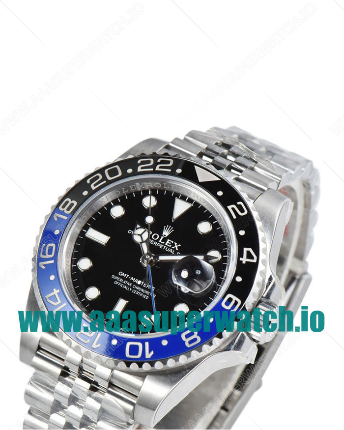 Replica Rolex GMT-Master II 126710BLNR C Factory Stainless Steel Black Dial Swiss 3186 
