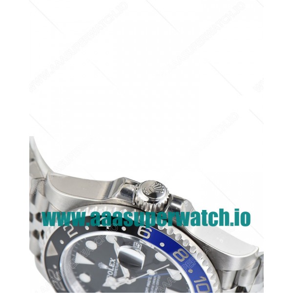 Replica Rolex GMT-Master II 126710BLNR C Factory Stainless Steel Black Dial Swiss 3186 