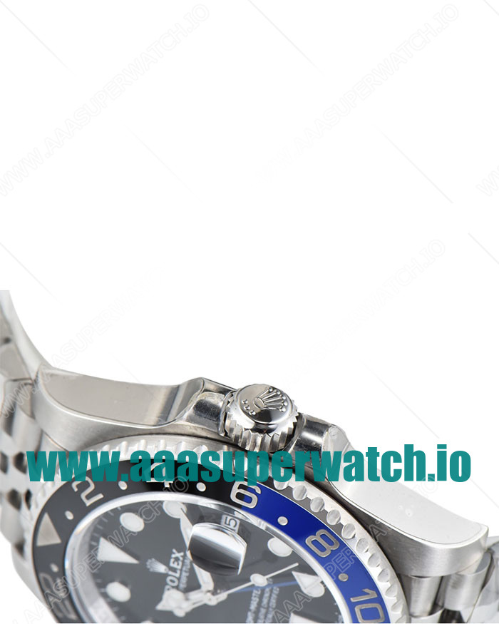 Replica Rolex GMT-Master II 126710BLNR C Factory Stainless Steel Black Dial Swiss 3186 