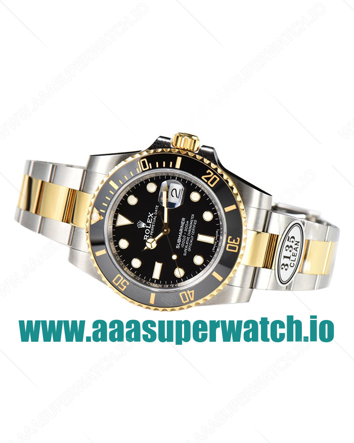 Replica Rolex Submariner 116613LN C Factory Stainless Steel & Gold Black Dial Swiss 3135